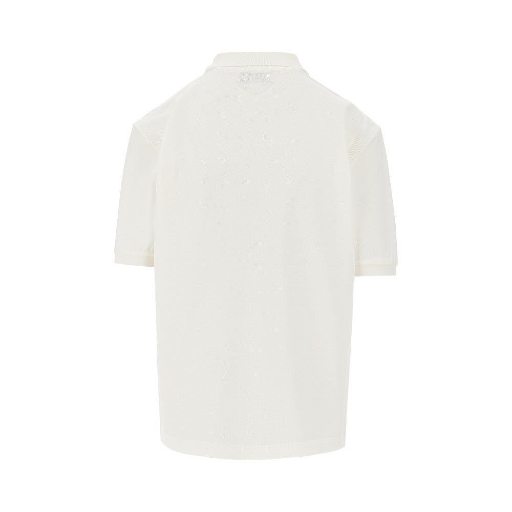 Polo in piquet con logo ricamato