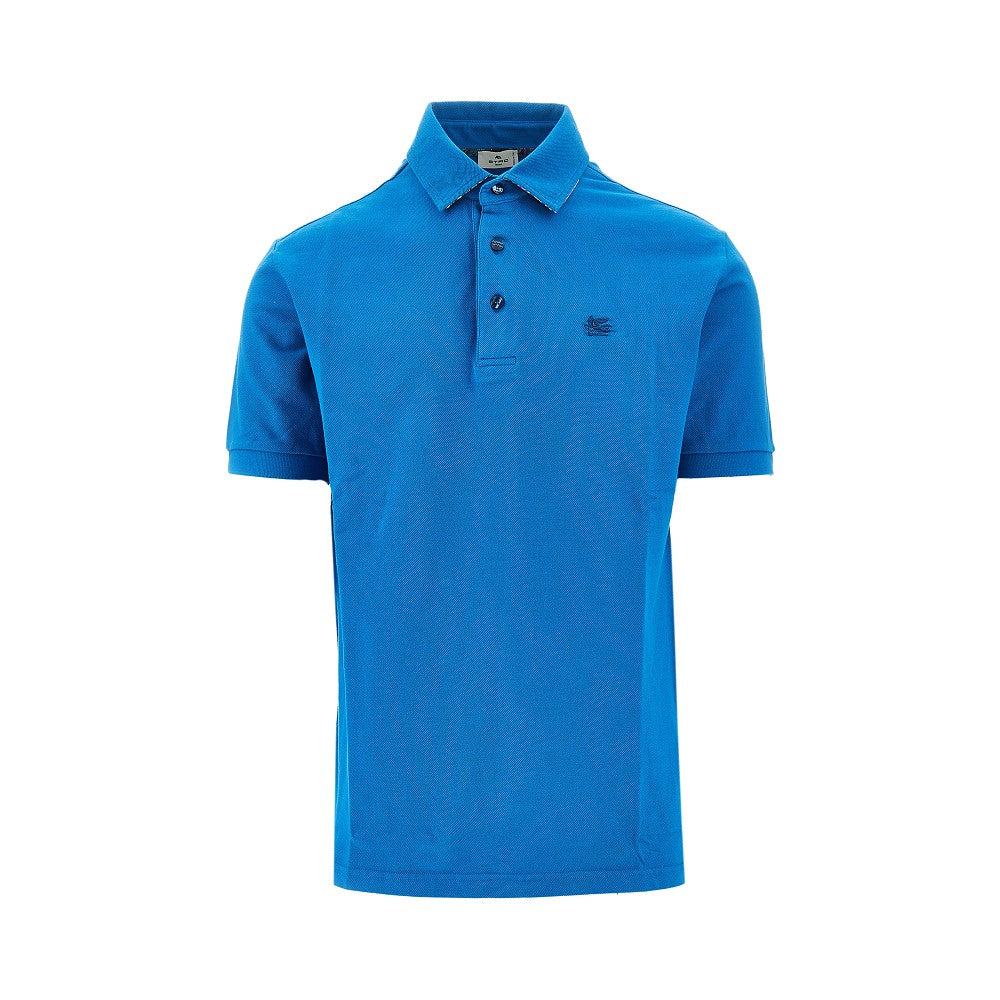 Piquet polo shirt with Pegaso embroidery