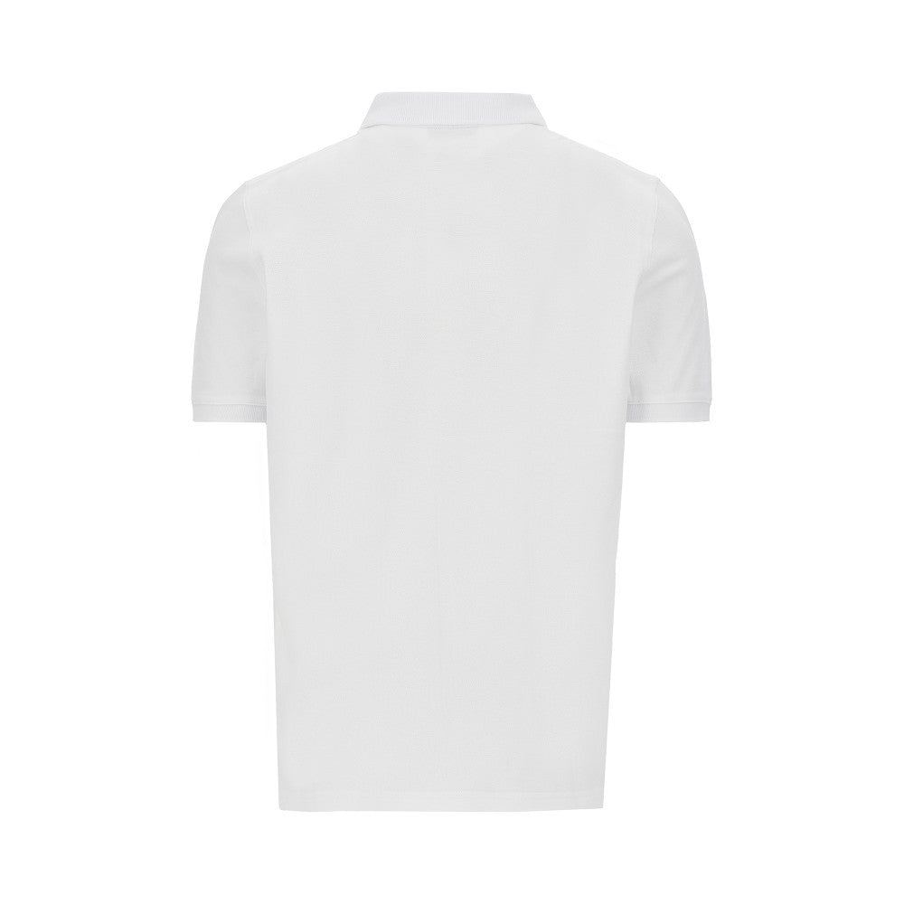 'Fox Head' piquet polo shirt