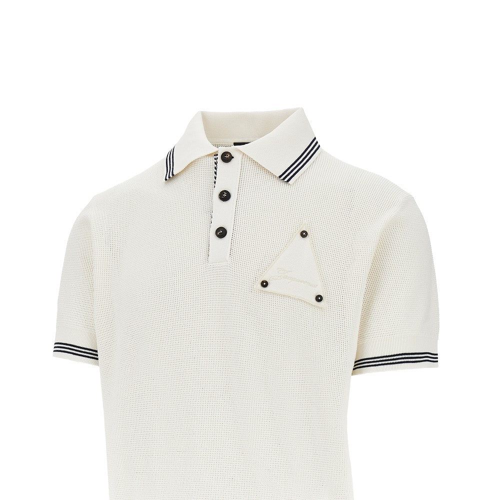 'Voilier' knitted polo shirt
