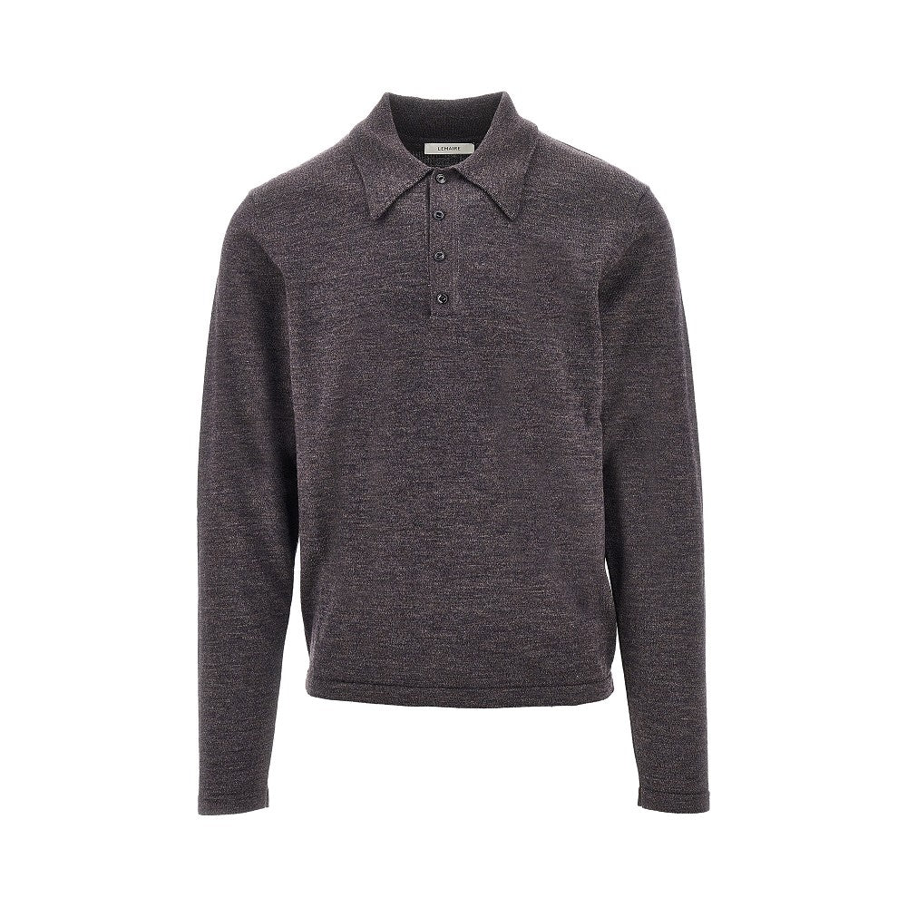 Mouliné knitted polo shirt