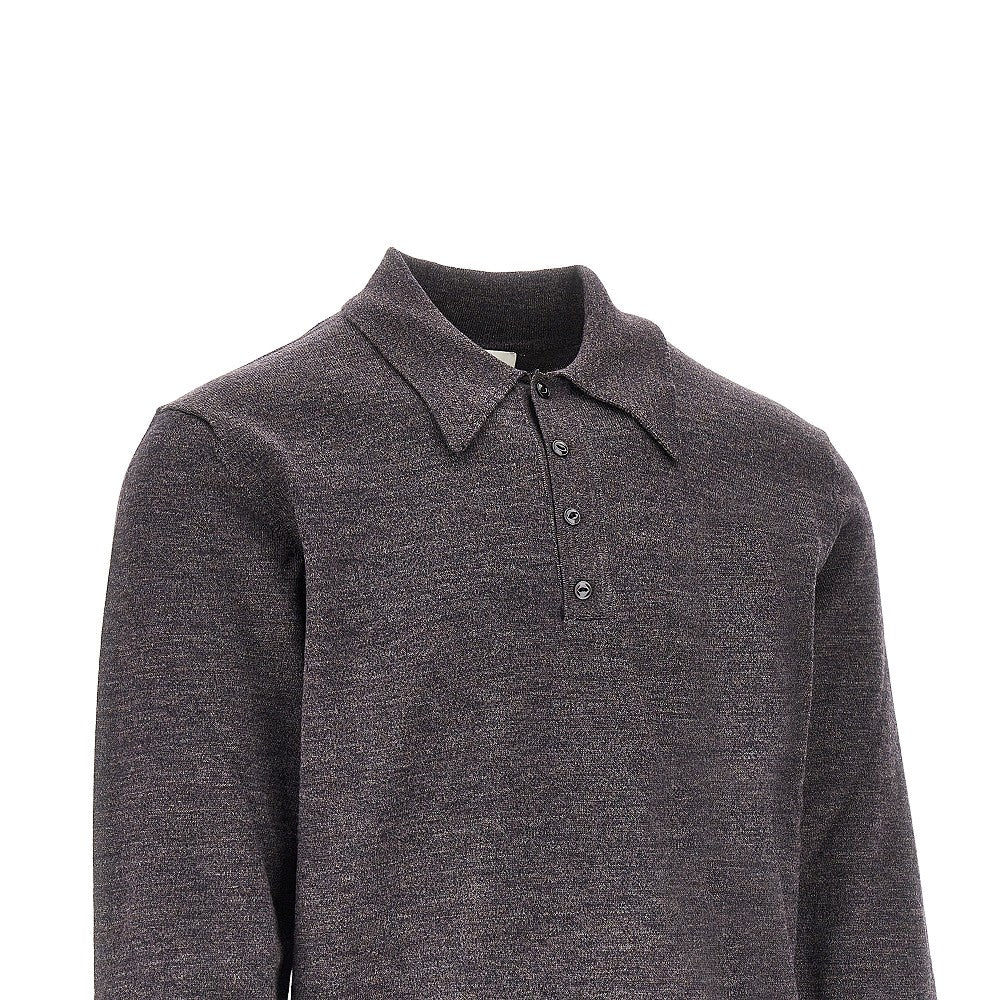 Mouliné knitted polo shirt