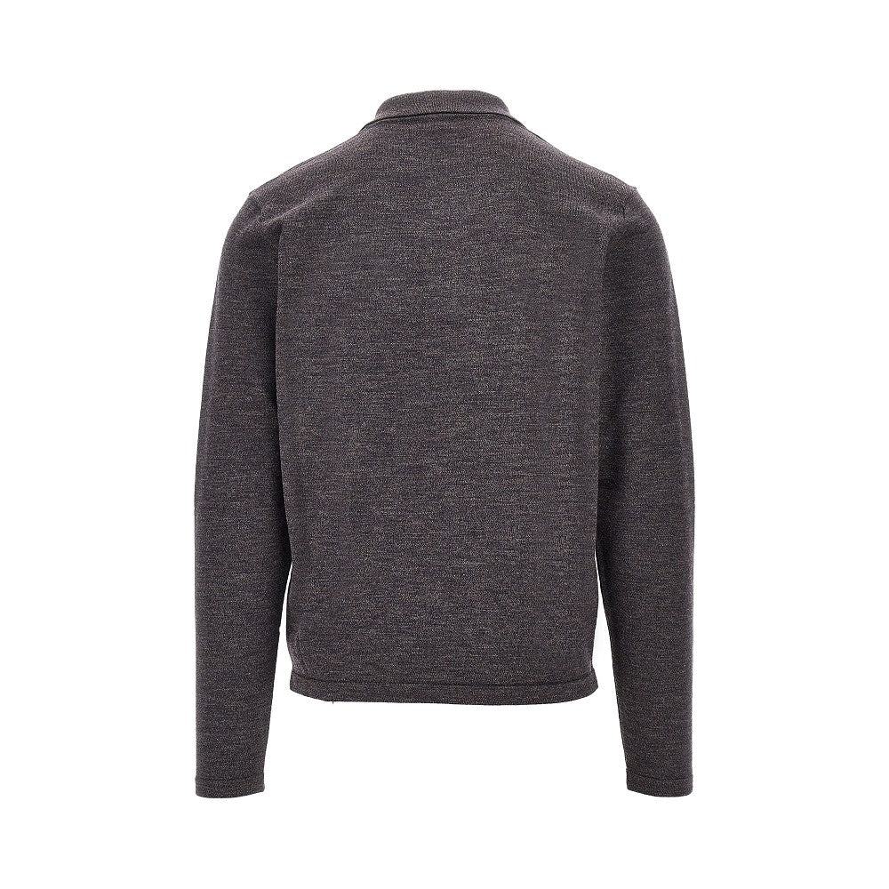 Mouliné knitted polo shirt