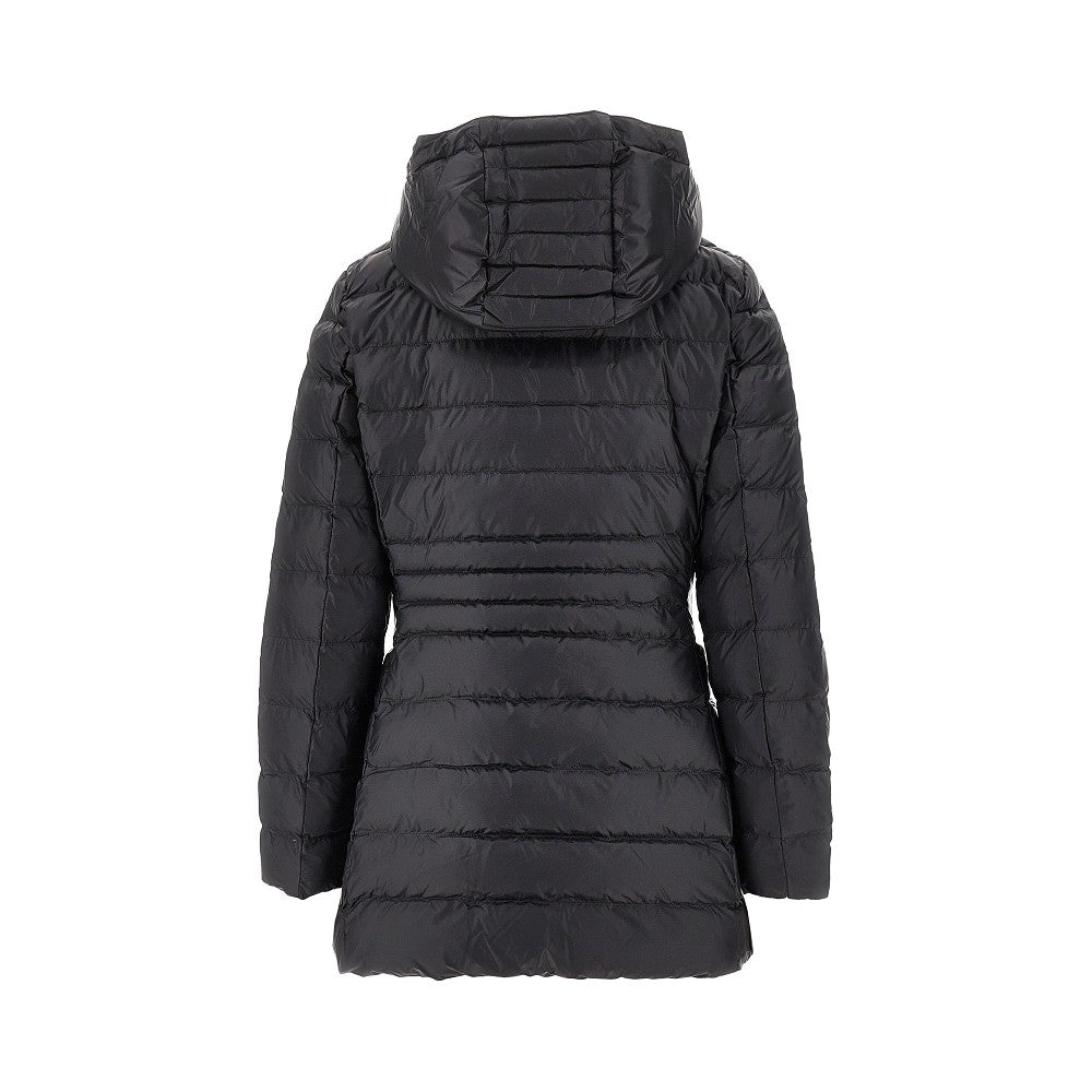 Padded nylon downjacket with logo print