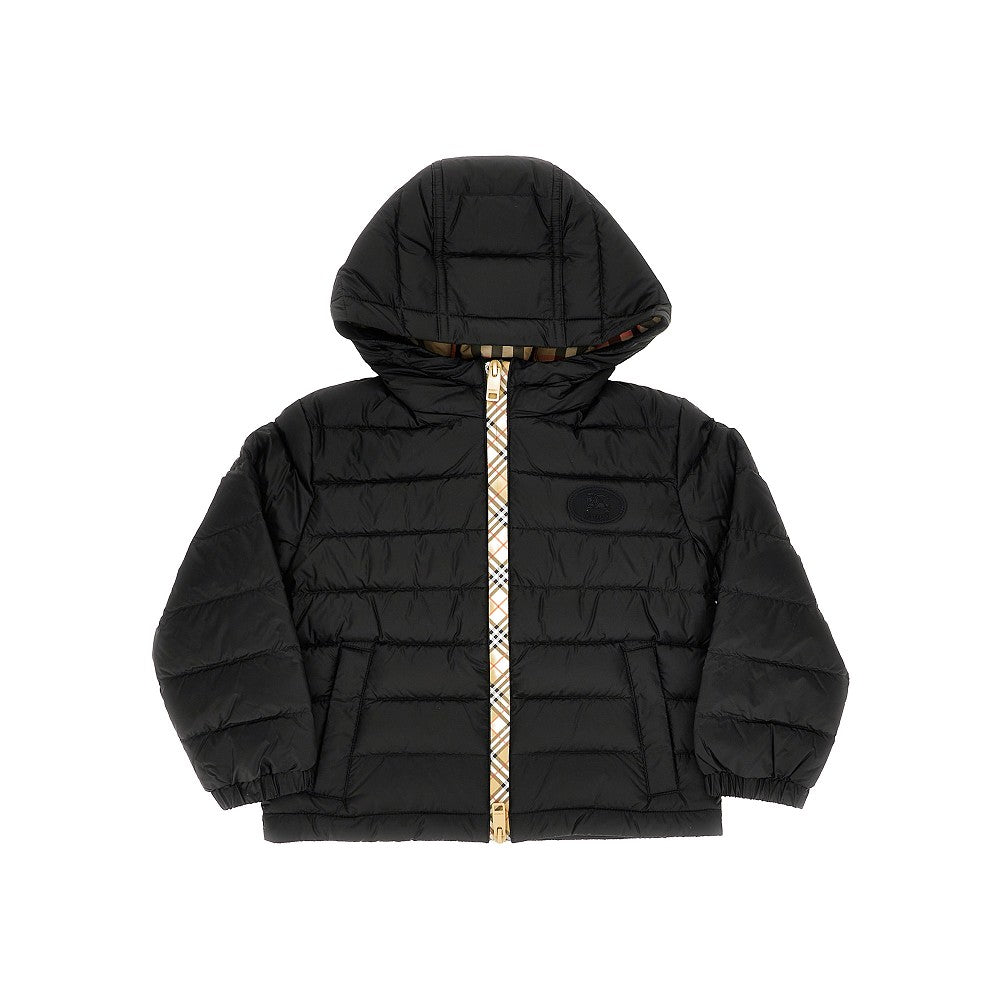 Piumino con finiture Check