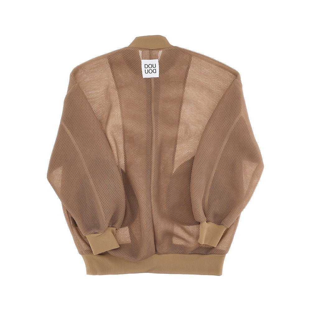 Oversized mesh bomber jacket