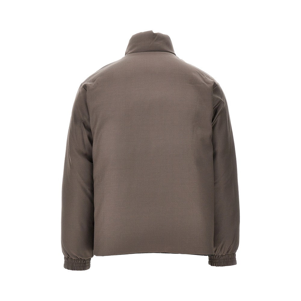 Piumino reversibile in twill e nylon