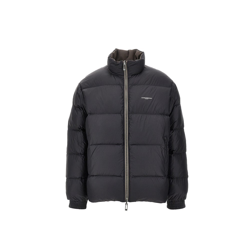 Piumino reversibile in twill e nylon