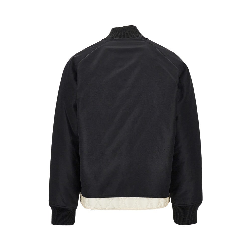Bomber in nylon con ricamo logo