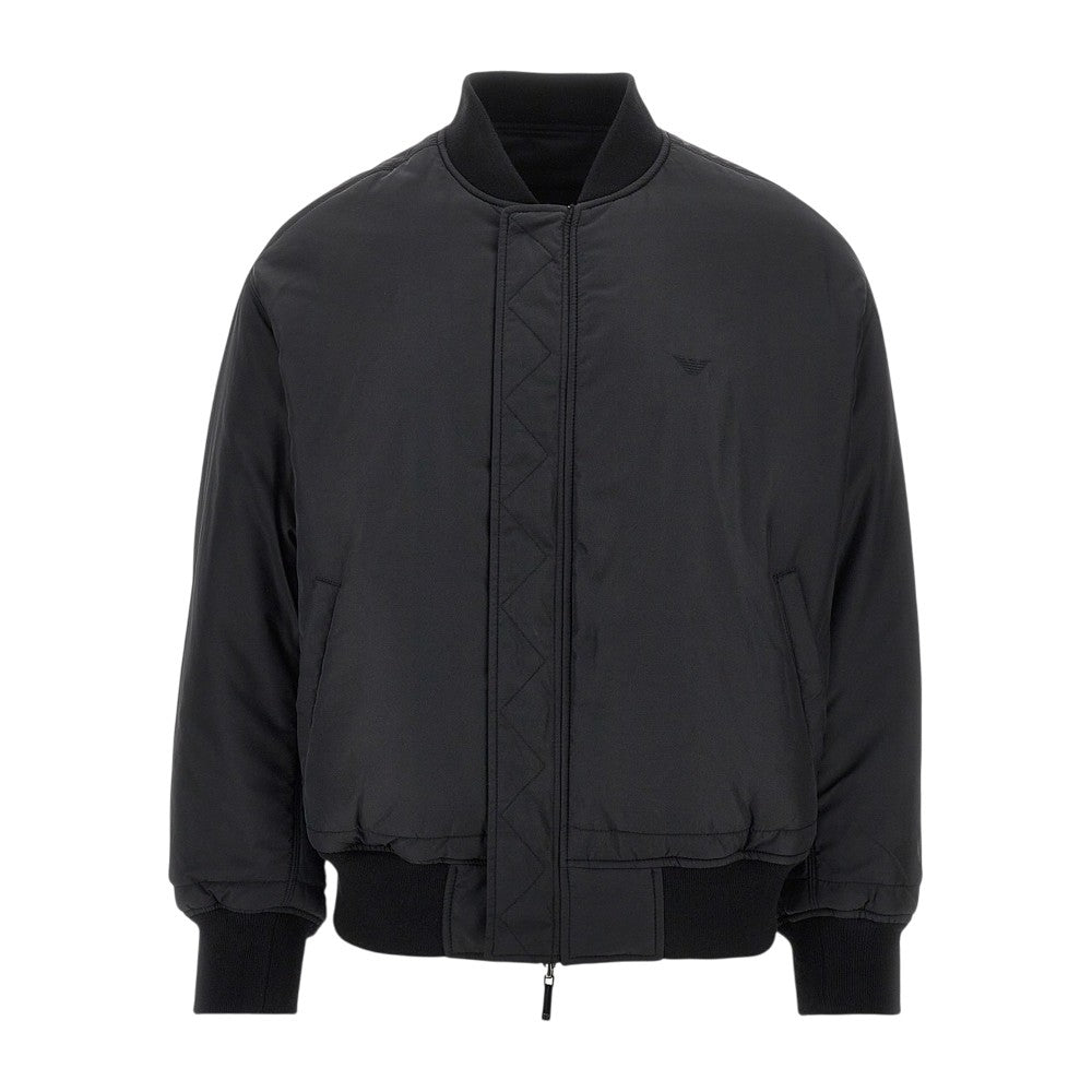 Bomber in nylon con patch logo