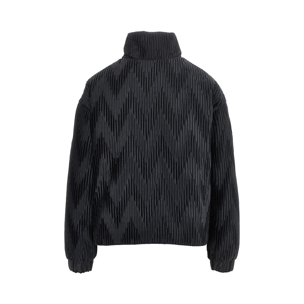 Piumino in satin plissé