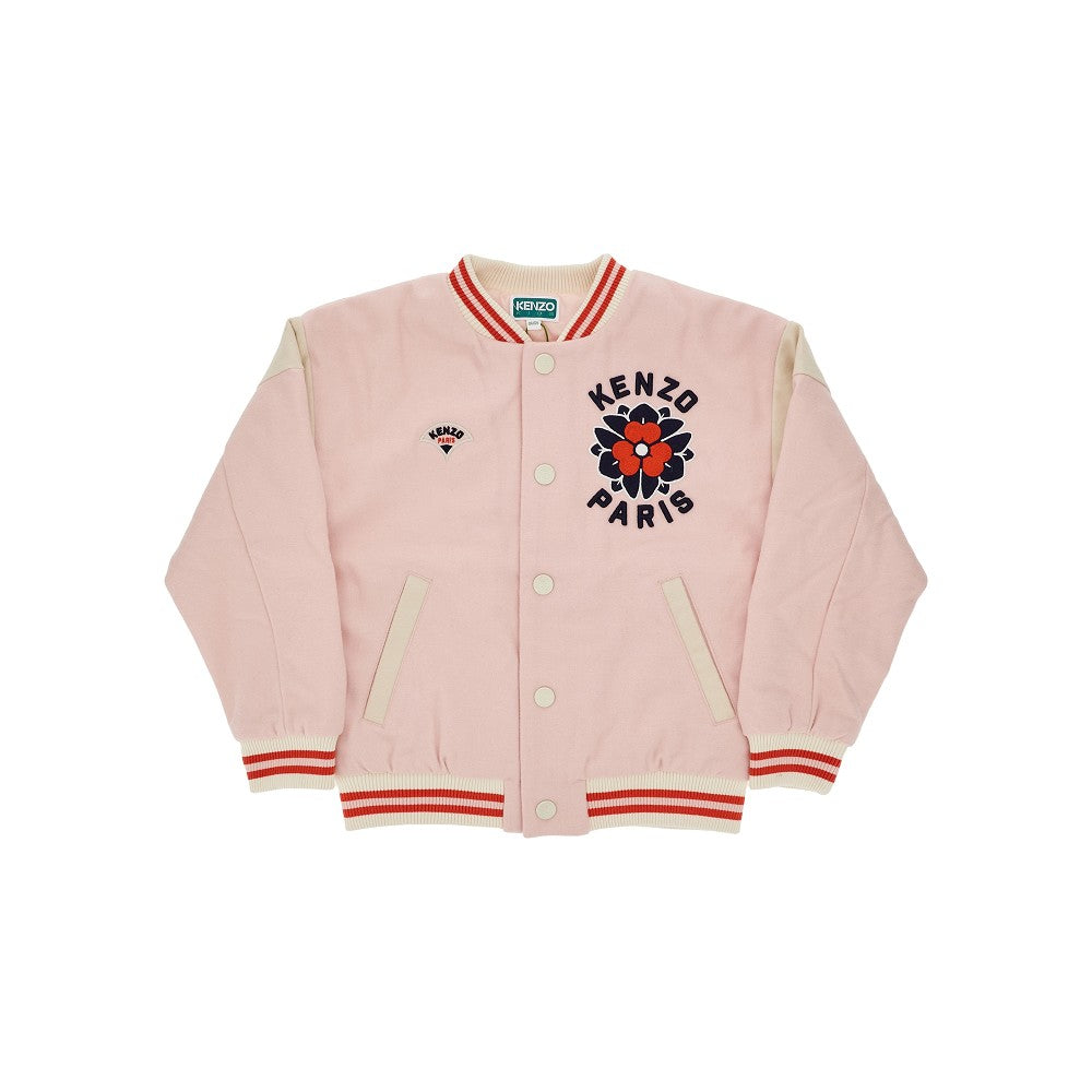 Flannel jacket with 'English Rose' embroidery