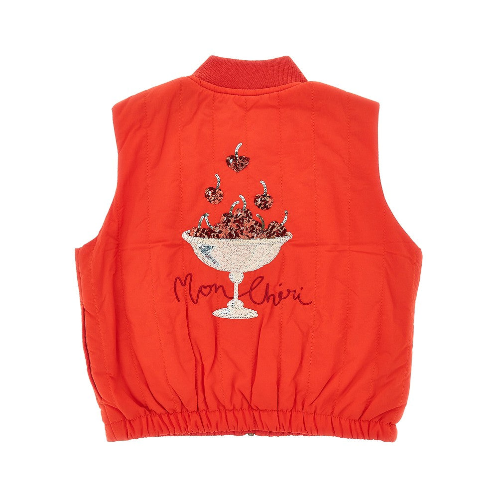 'Juno' embroidered nylon vest