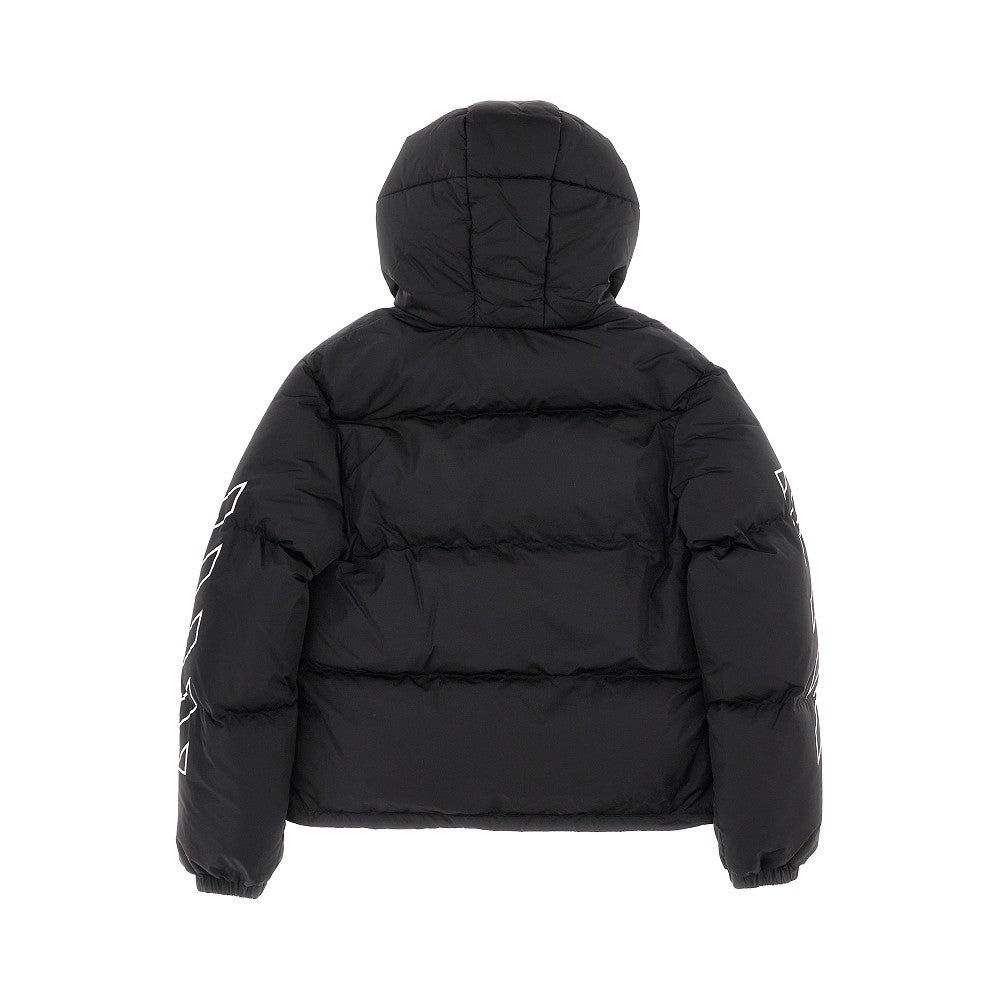 Piumino in nylon con stampa Diag