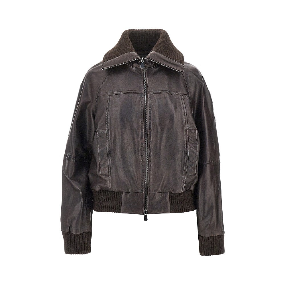Bomber in pelle lavata