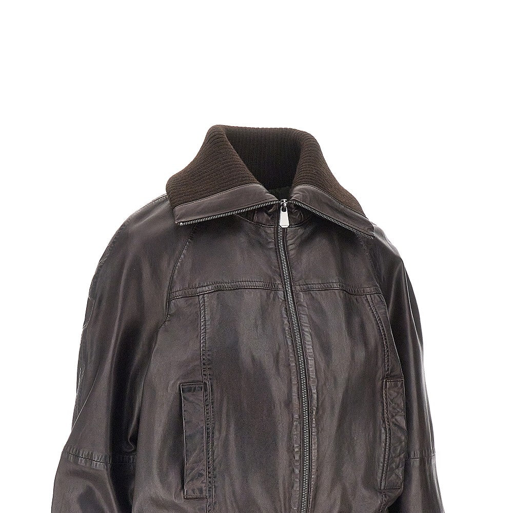 Bomber in pelle lavata