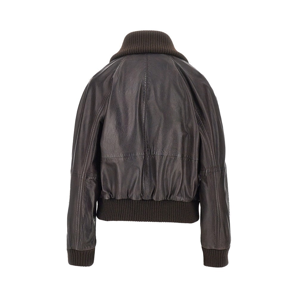 Bomber in pelle lavata