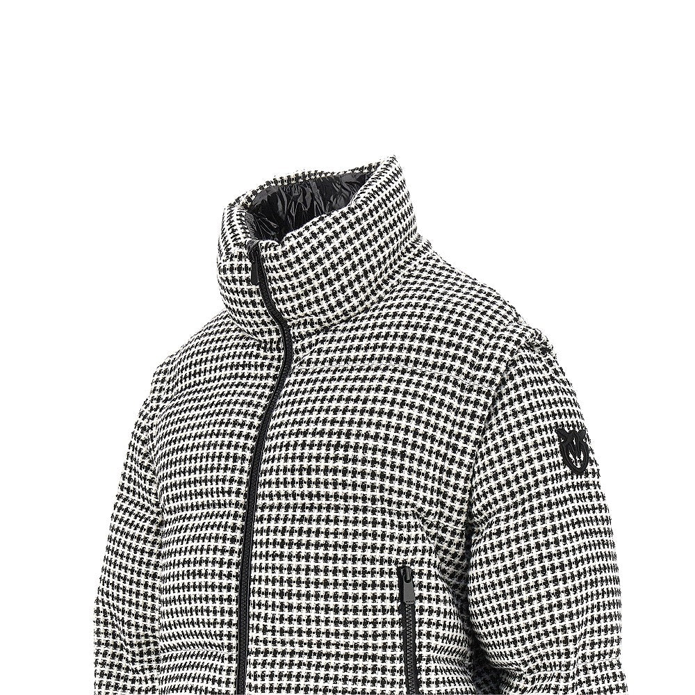 Piumino in tweed con maniche rimovibili