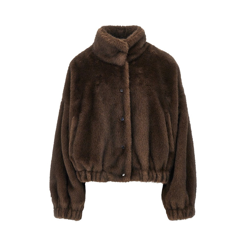 Bomber in simil pelliccia