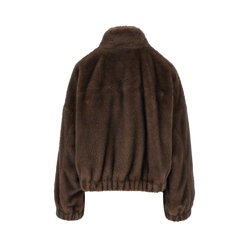 Bomber in simil pelliccia
