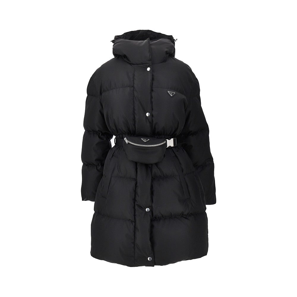 Re-Nylon down jacket with belt bag