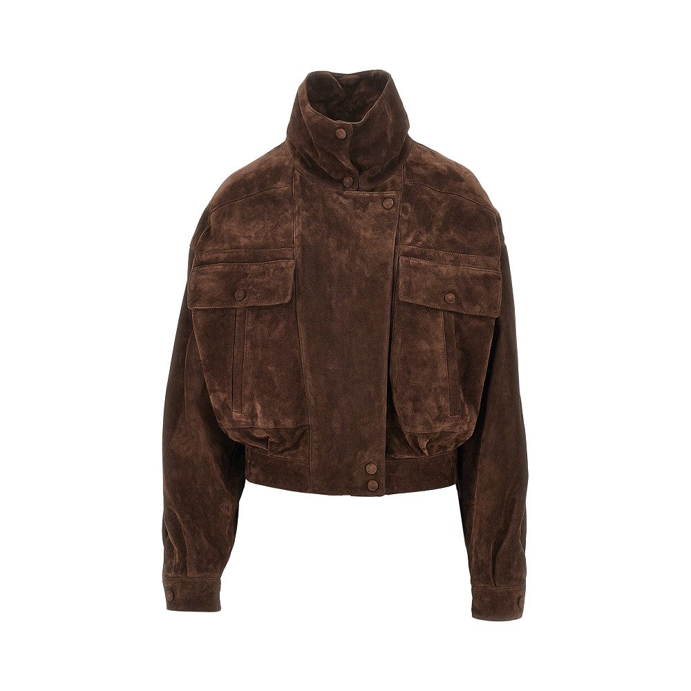 Suede leather jacket