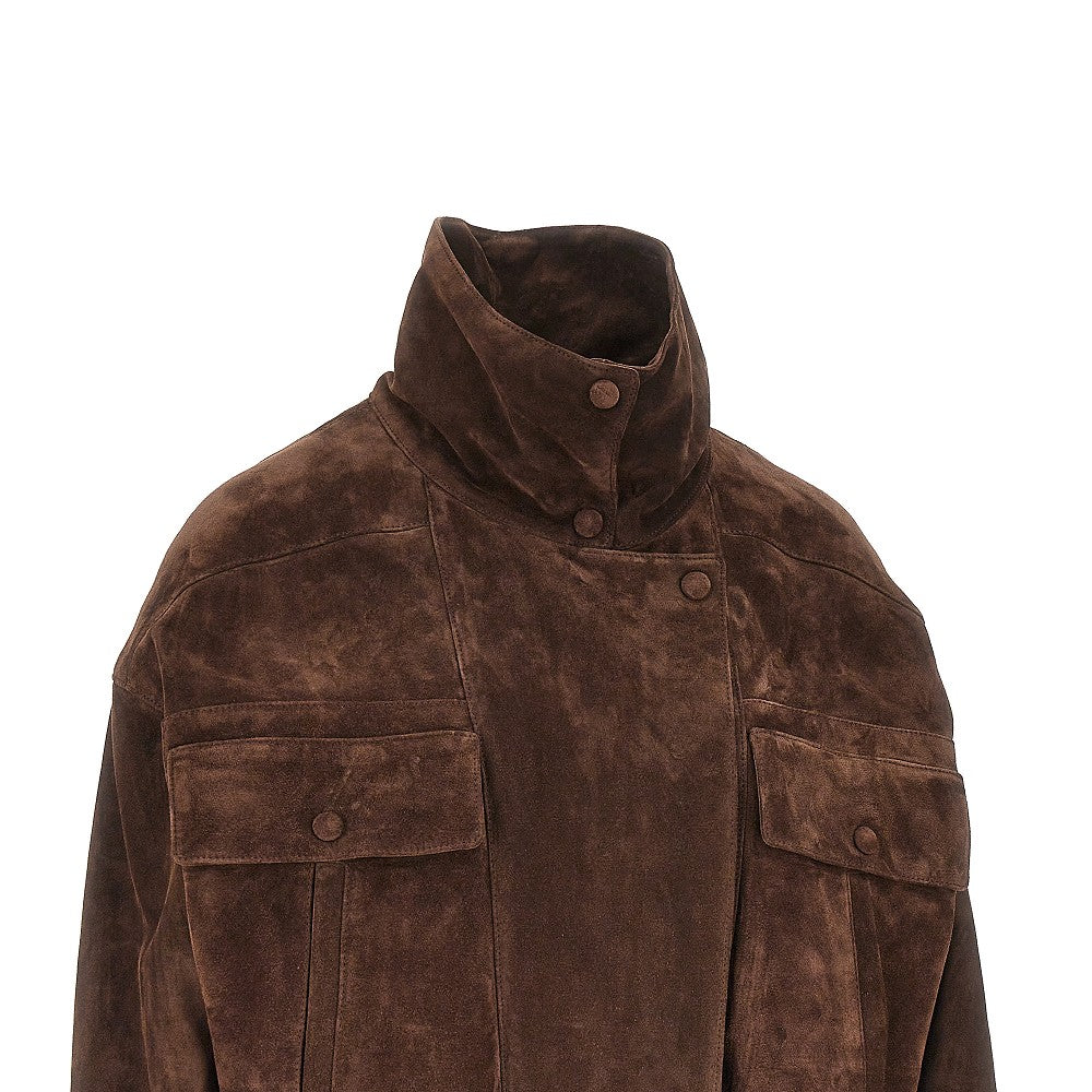 Suede leather jacket