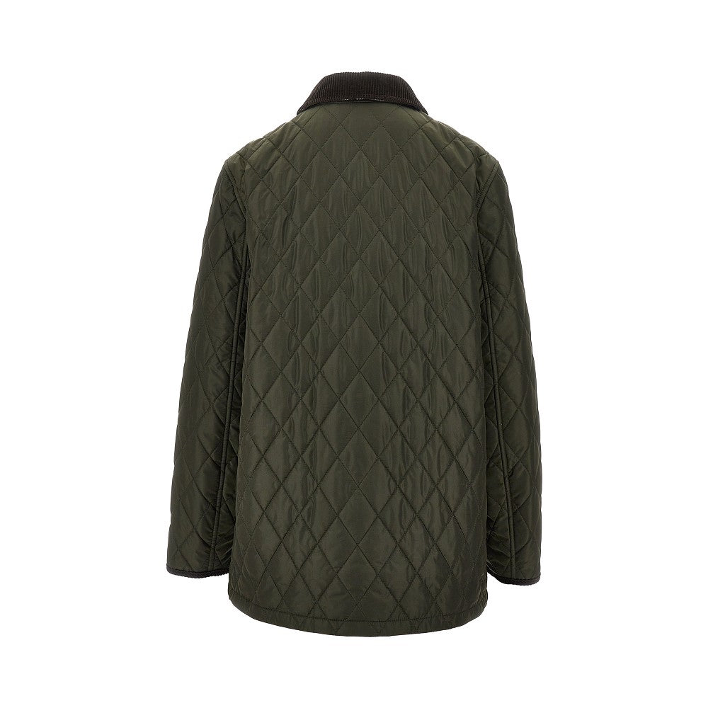 Diamond-quilted nylon country jacket