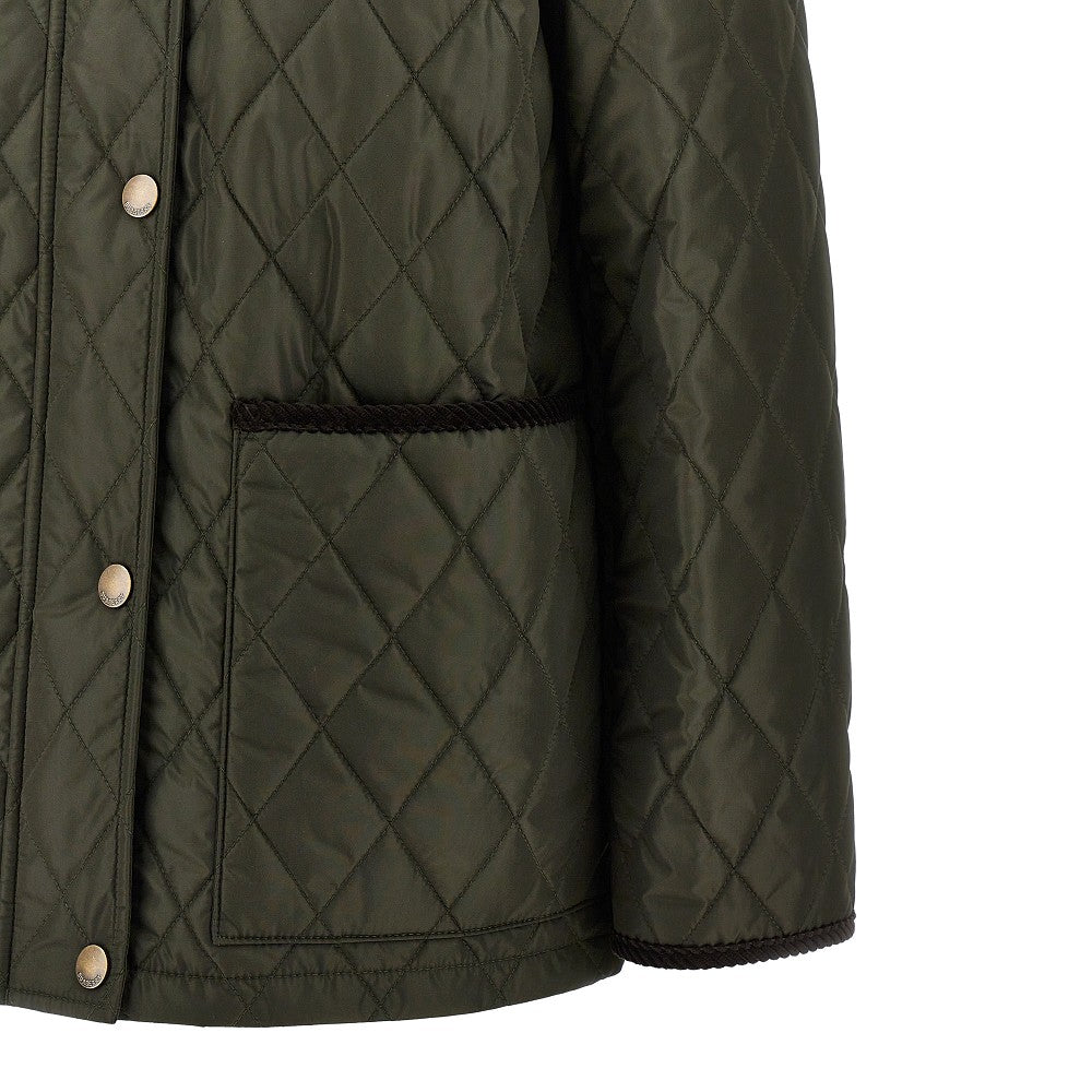 Diamond-quilted nylon country jacket
