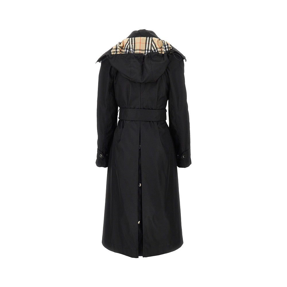 Nylon gabardine trench coat