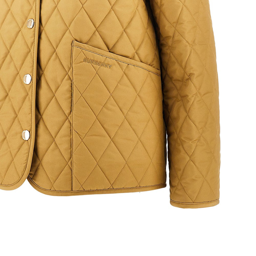 Quilted jacket with logo embroidery