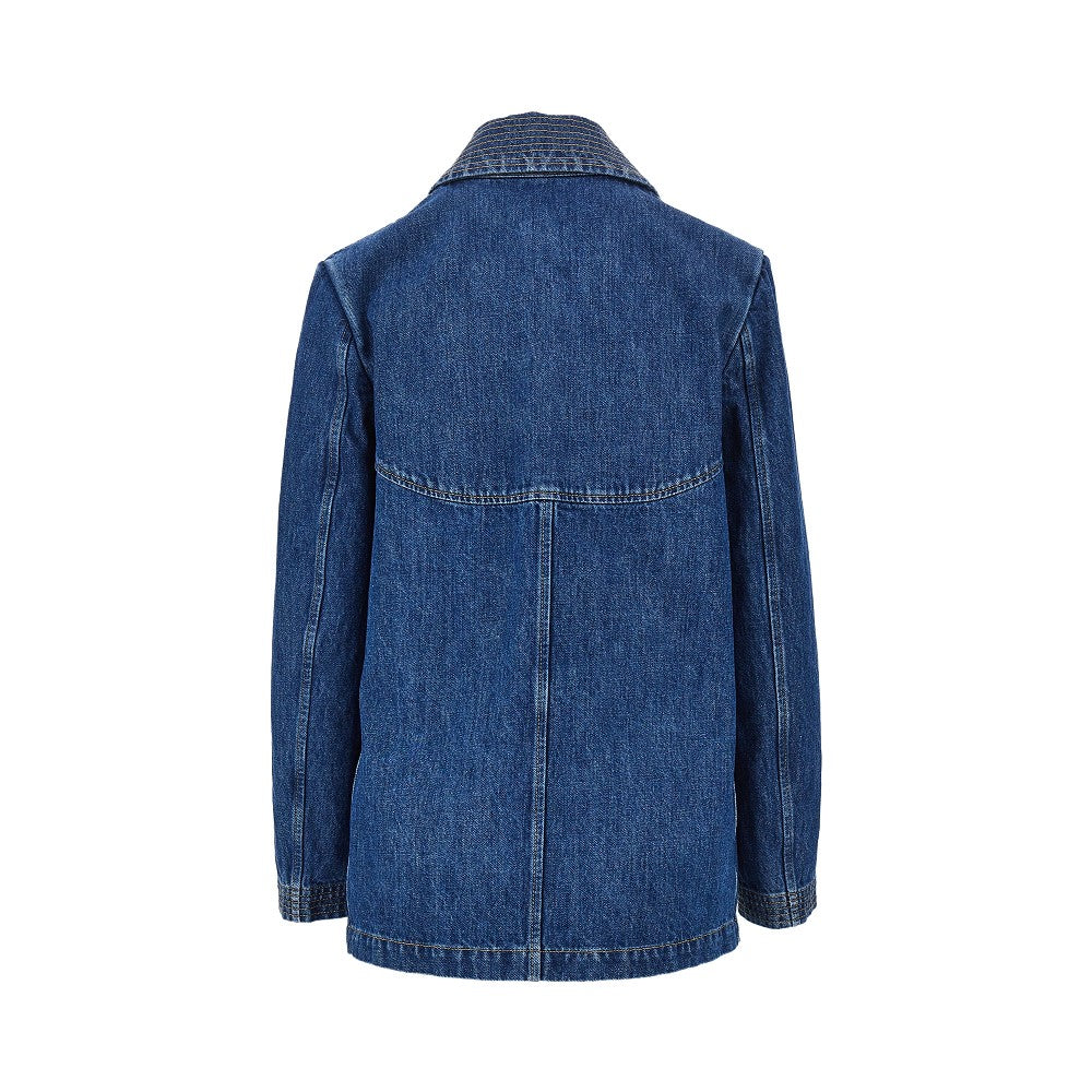 Giacca in denim con dettagli V Gold