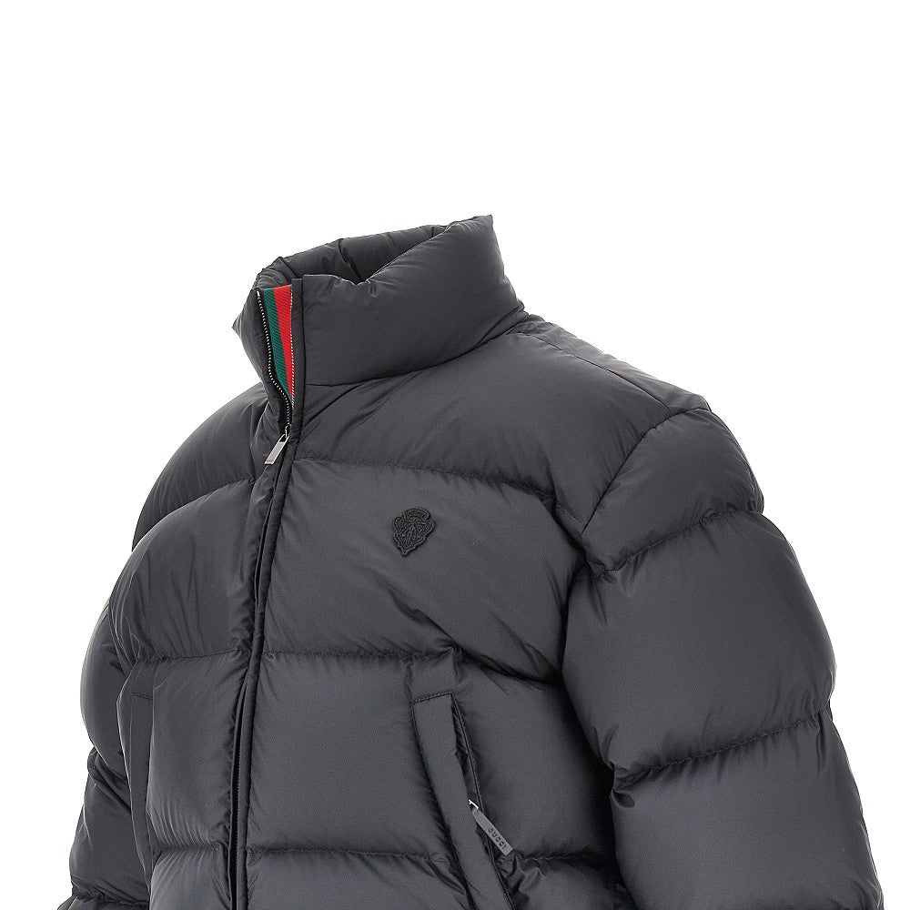 Cropped down jacket with Gucci crest