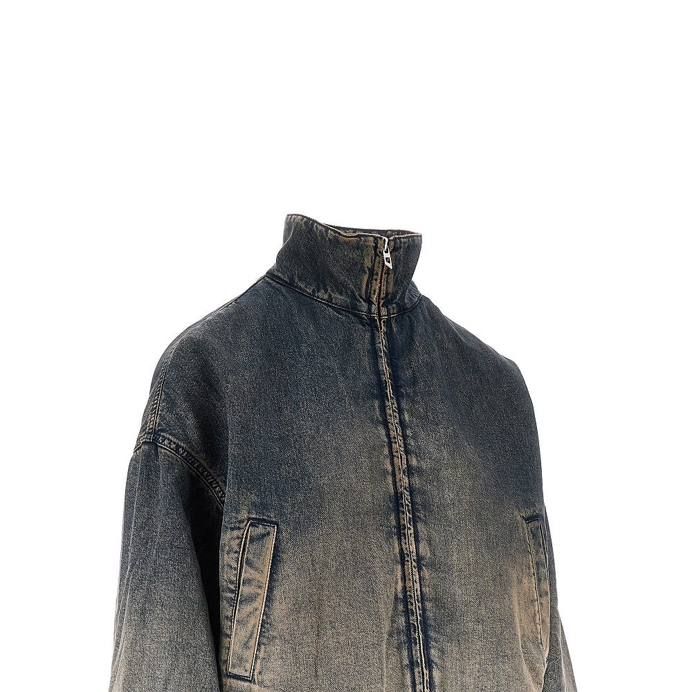 Dégradé denim bomber jacket