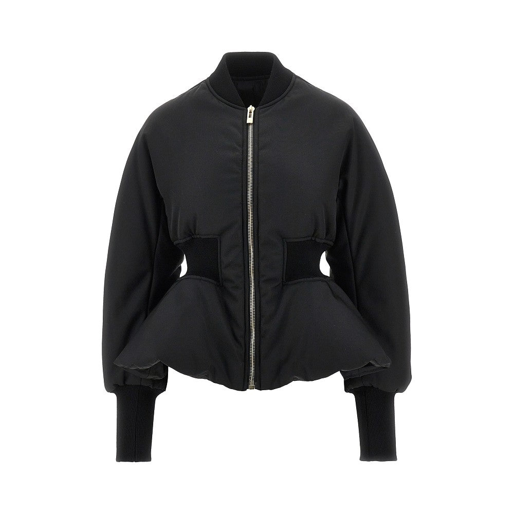 Bomber 'Peplum' in tela tecnica imbottita