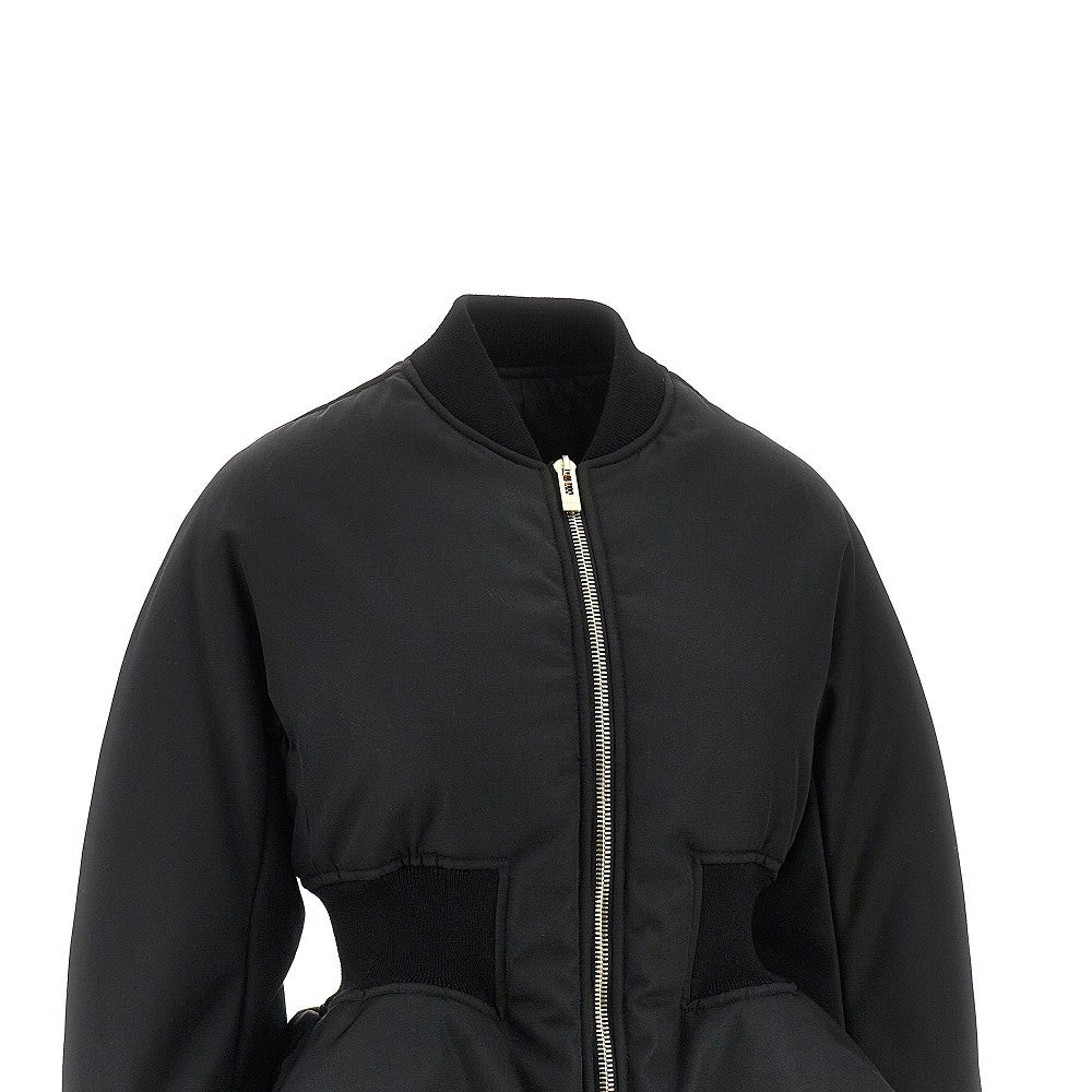Bomber 'Peplum' in tela tecnica imbottita