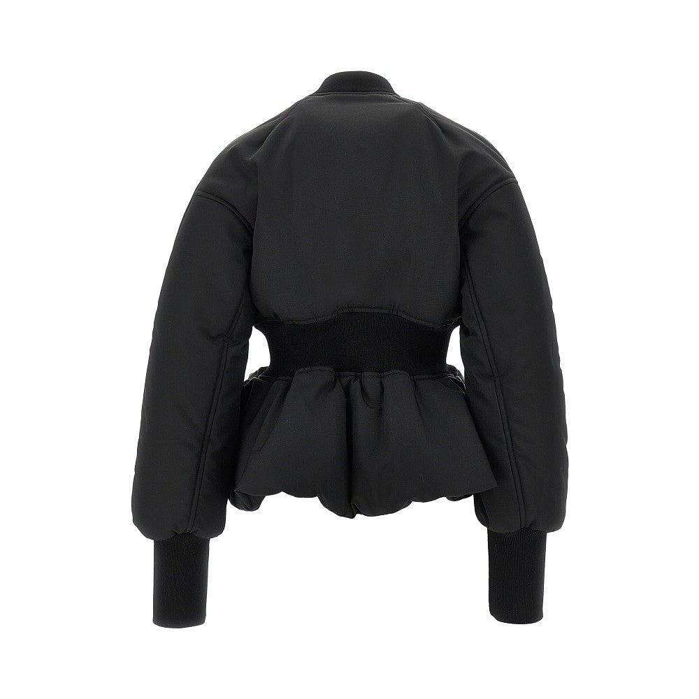 Bomber 'Peplum' in tela tecnica imbottita