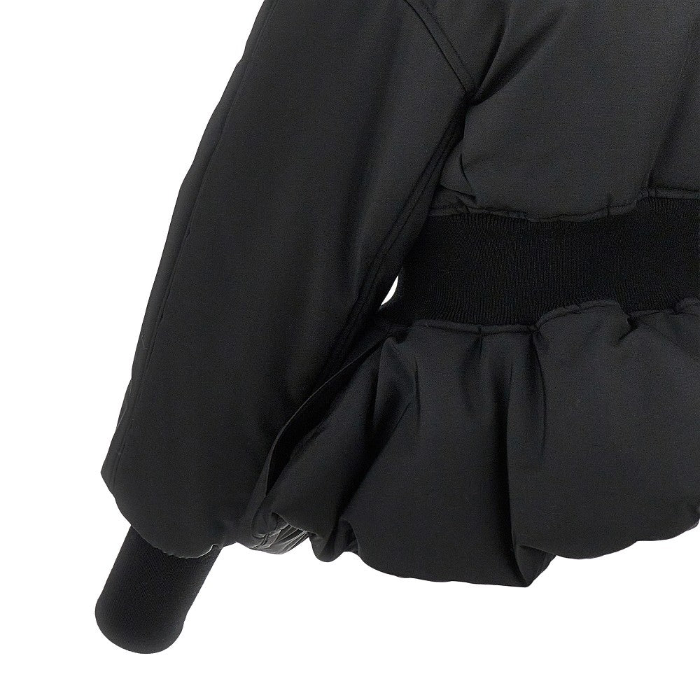 Bomber 'Peplum' in tela tecnica imbottita