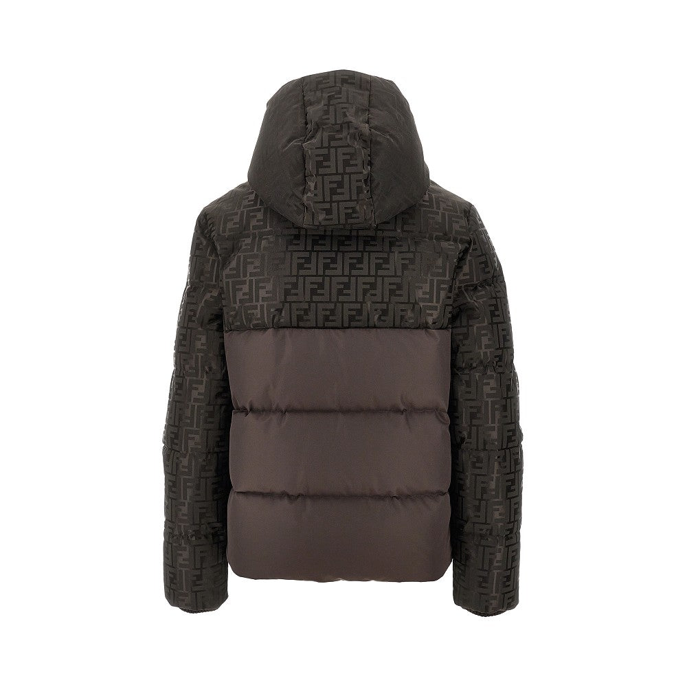 Piumino in nylon con motivo FF jacquard
