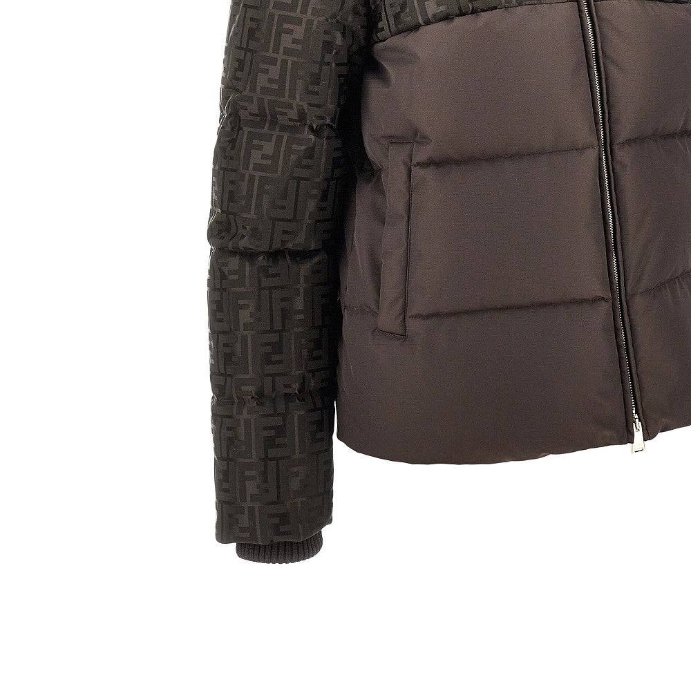Piumino in nylon con motivo FF jacquard