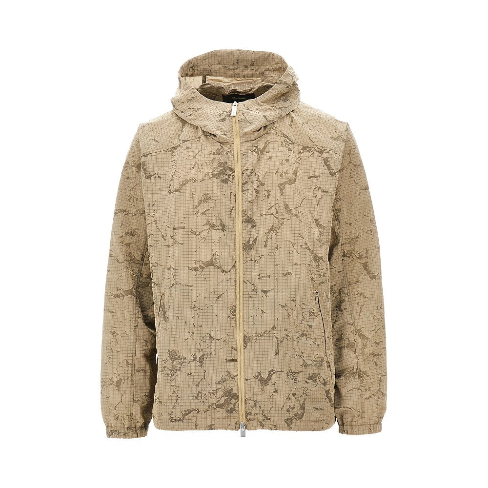 Giacca in nylon con motivo jacquard