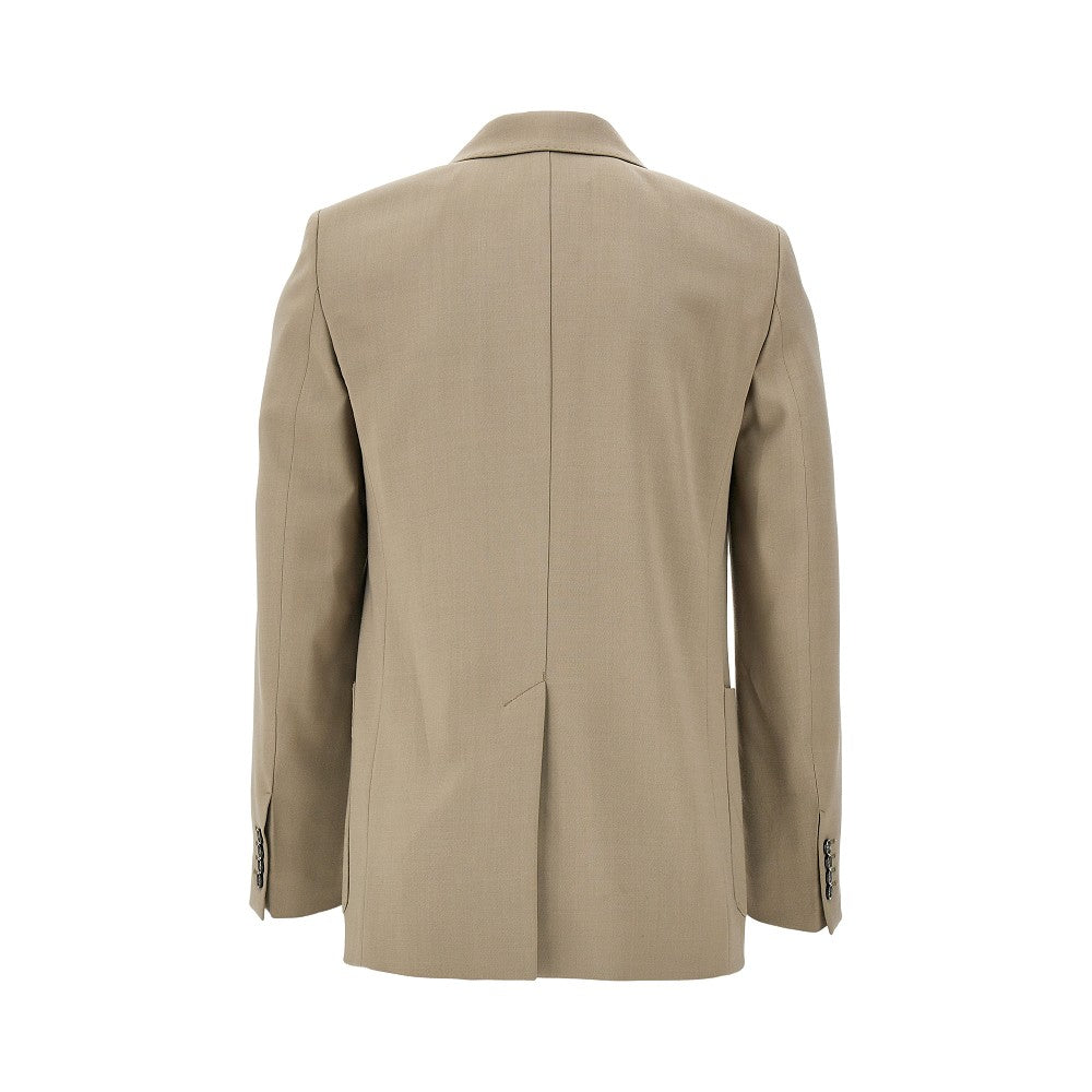 Wool-blend double-breasted tailored jacket