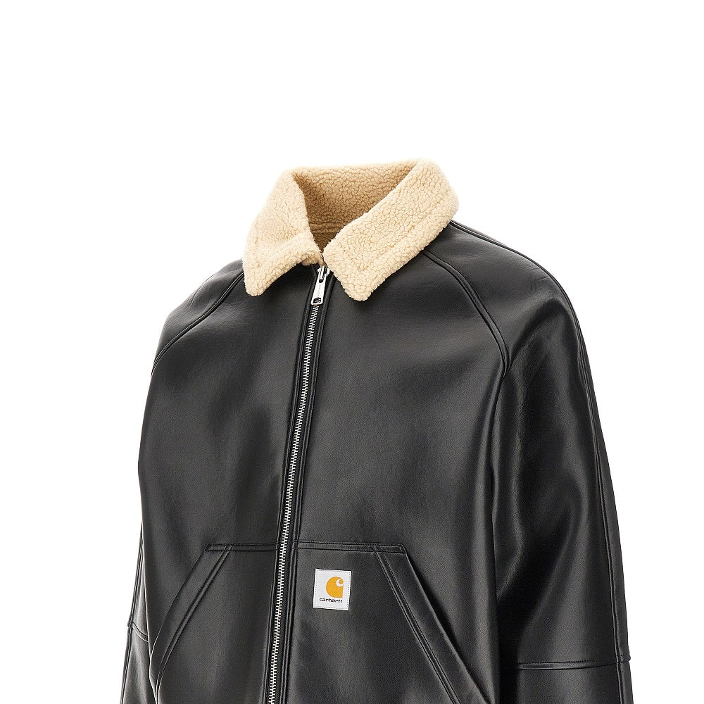 'Shepton' faux leather jacket