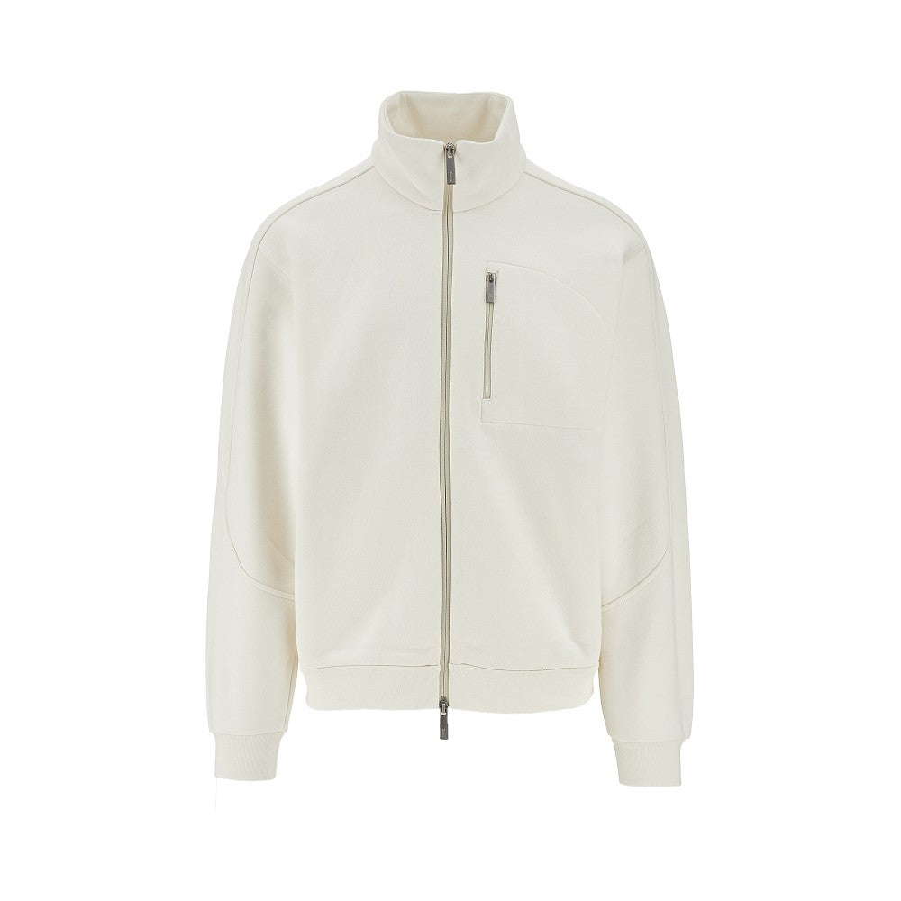Laminar full-zip cotton sweatshirt
