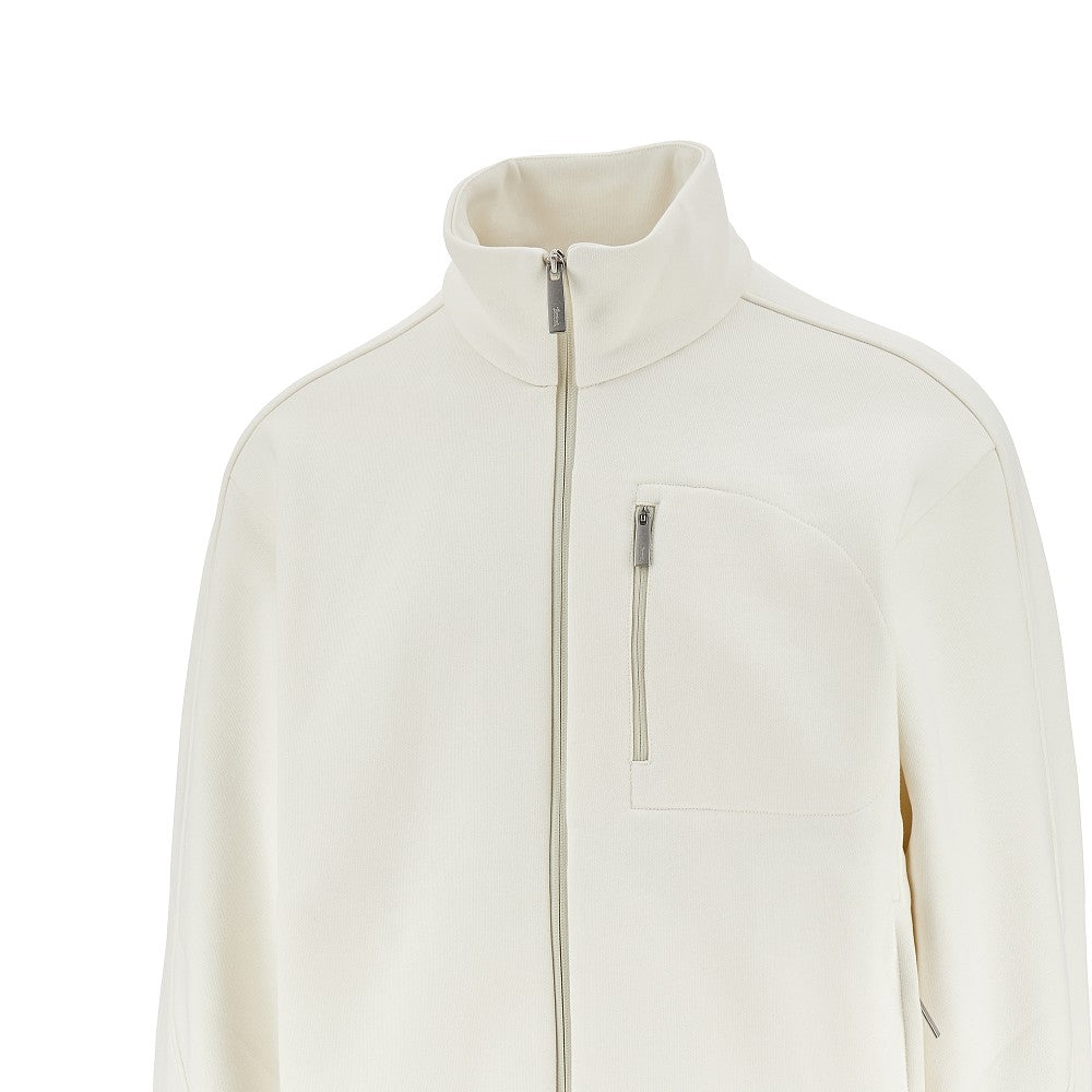 Laminar full-zip cotton sweatshirt