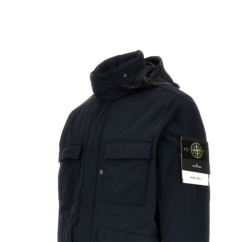 Field jacket imbottita in Micro Twill
