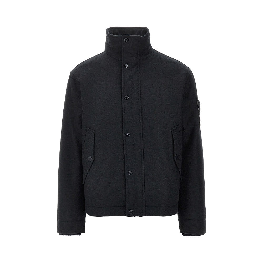 Wool-blend flannel jacket