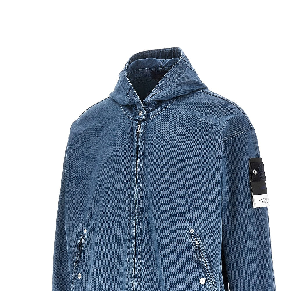 Blouson in Light Bull Denim Indigo-TC