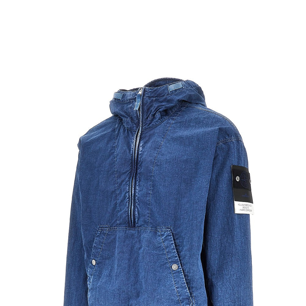 Hollow Fibre Nylon Indigo-TC anorak