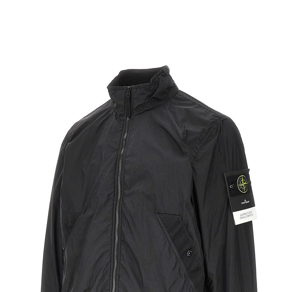Bomber in Garment Dyed Crinkle Reps R-Ny